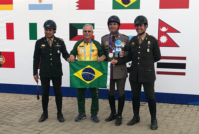 Tenente Coronel Claudio Goggia conquista prata nos Jogos Mundiais Militares 2019; equipe fecha em 4º lugar.