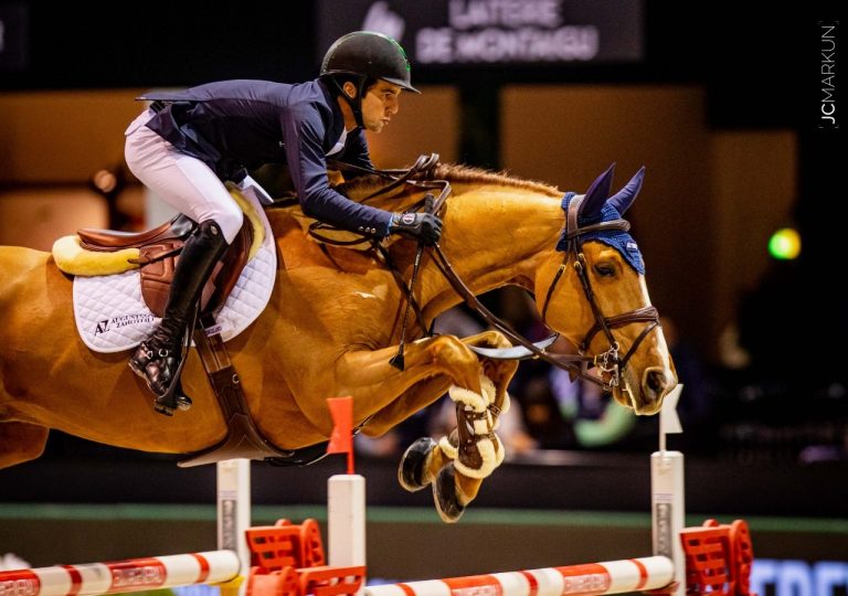 Marlon Zanotelli em segundo no Internacional 5* de bordeaux, na França.