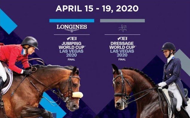A Federação Equestre Internacional (FEI) cancelou as Finais da Copa do Mundo de Saltos e de Adestramento, que seriam disputadas em Las Vegas (USA).