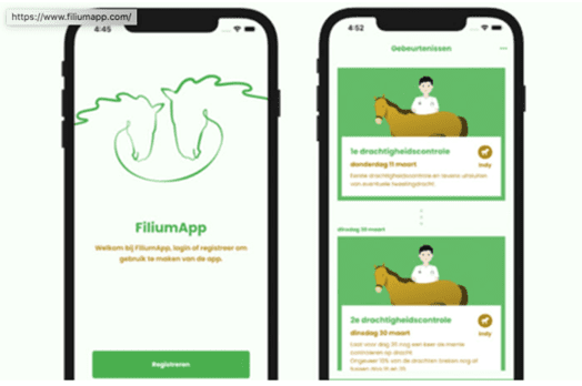 Prático: a gravidez de um cavalo agora em um app