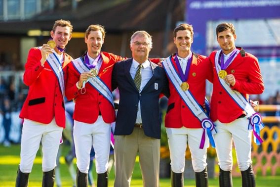 Medalha BRONZE EC para os cavaleiros belgas.