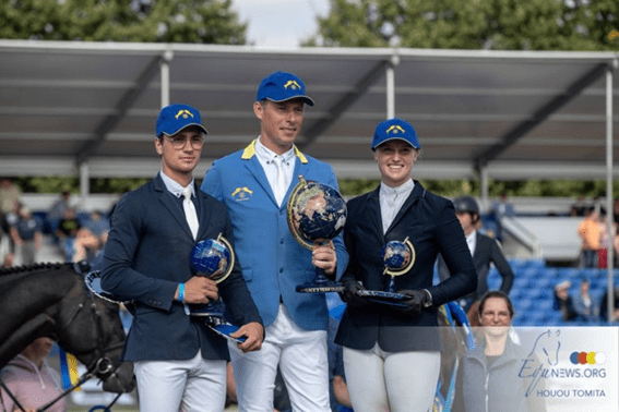 Arnaud Gaublomme brilha no pódio da Copa do Mundo nos cavalos de 5 anos