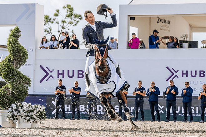 Eduardo Menezes com H5 Chaganus fatura GP5*, 1.60m, em St Tropez, na França