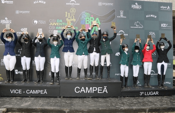 A primeira final por equipes do Internacional da Juventude foi da categoria Chidren B – Pré-mirim!