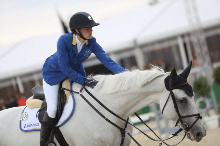 Judy Ann Melchior marca no 1,45m CSI2* Grand Prix qualificador de Kronenberg