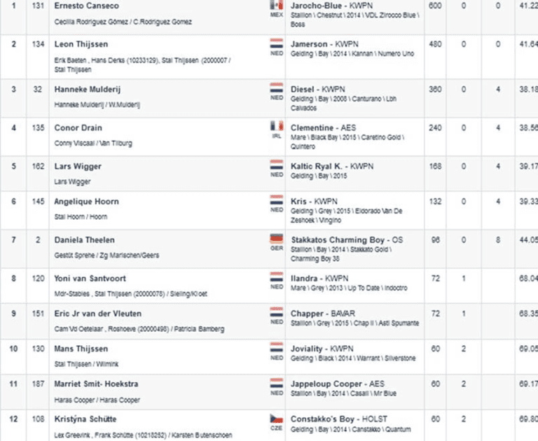 Produtos do Haras Cooper em atuação no CSI2* EXLOO