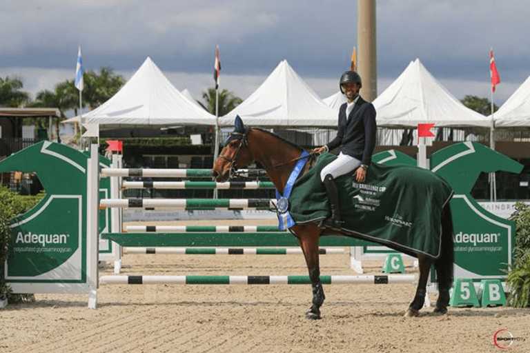 Nayel Nassar monta da BWP Igor Van De Wittemoere para a vitória no $ 50.000 WEF Challenge Cup Series Round Three CSI4 *