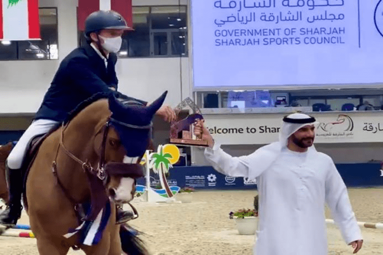 Muito forte,  Wilm Vermeir com Joyride S em terceiro no CSI5*-W 1,50m de Sharjah