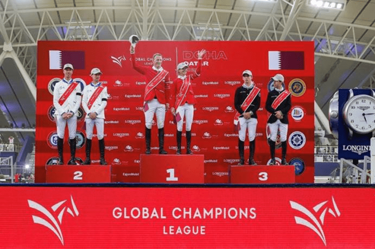 O time de Olivier Philippaerts, Stockholm Hearts, vence o primeiro GCL de Doha.