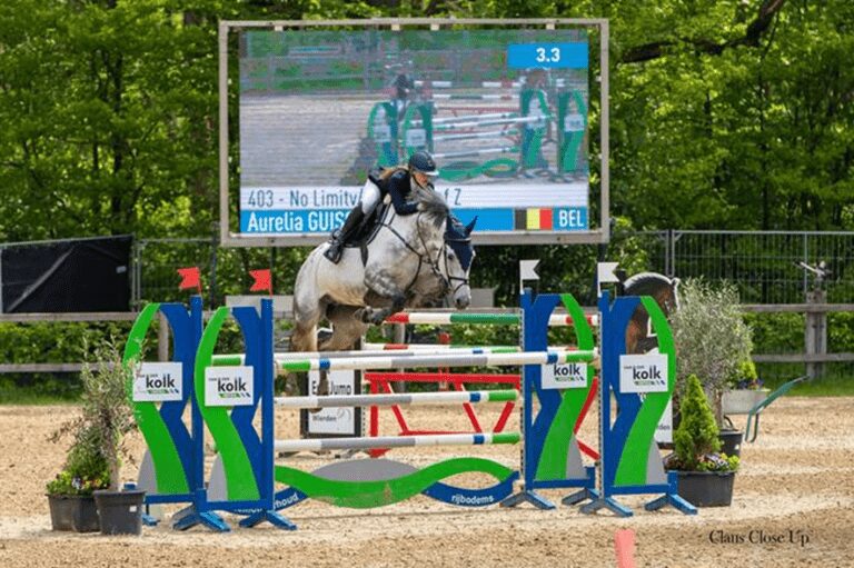 Aurelia Guisson no pódio em Peelbergen 1,45m principal teste do dia