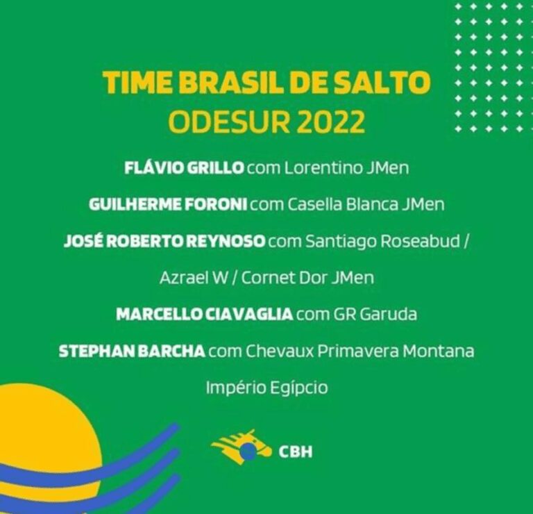 Convocação Time Brasil de Salto Odesur 2022