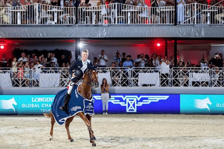 Cavaleiro Max Kuhner ganha a etapa de Mônaco da Global Champions Tour de Saltos no Hipismo