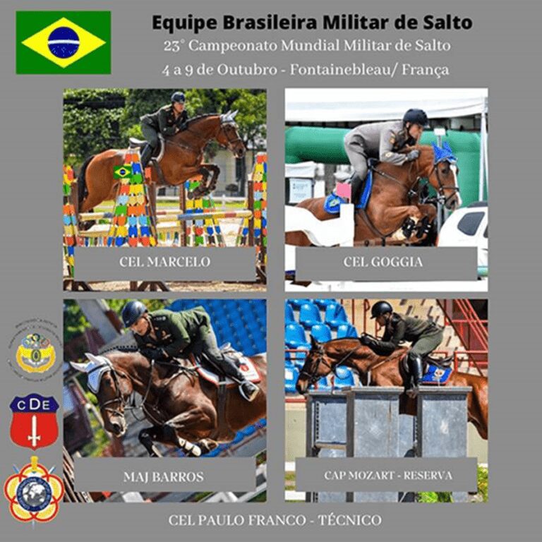 Definida a equipe brasileira para o Mundial Militar de Salto de 2022