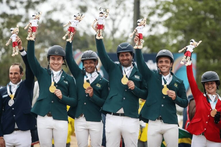 Brasil mantém hegemonia no hipismo e é ouro por equipes nos saltos em Assunção