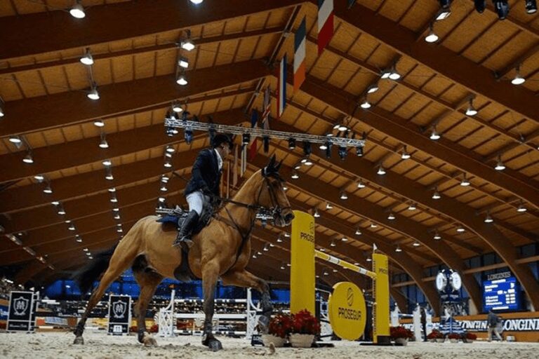 Thibault Philippaerts em segundo lugar em 1,50m