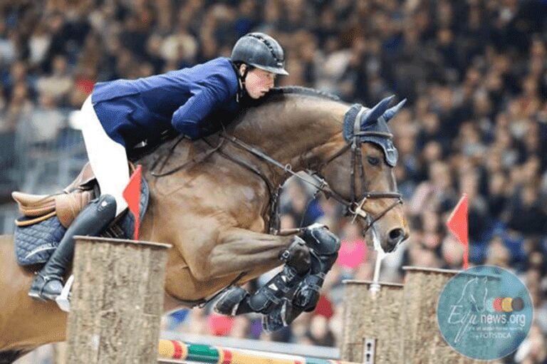 Cavalo campeão de Martin Fuchs Chaplin em aposentadoria esportiva
