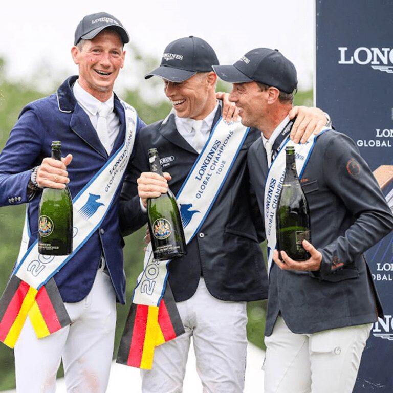 Cavaleiro Harrie Smolders vence a etapa de Riesenbeck da Global Champions Tour de Saltos no Hipismo