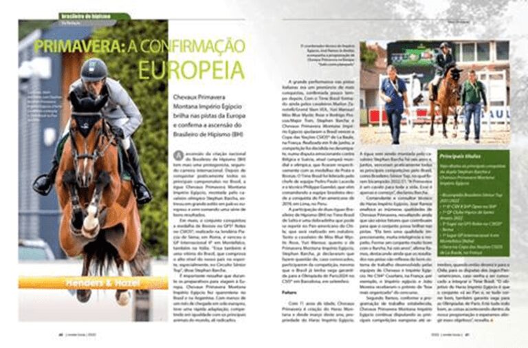 Revista Horse destaca a ascensão do BH no exterior