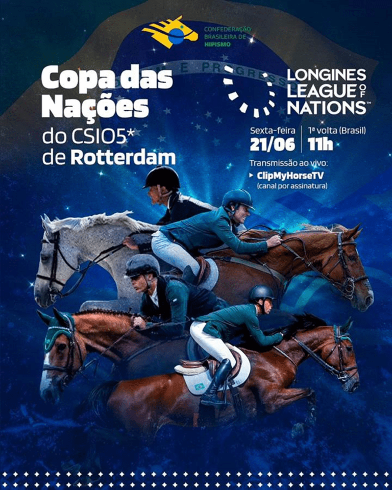 Time Brasil a postos na Longines League of Nations em Roterdã, na Holanda